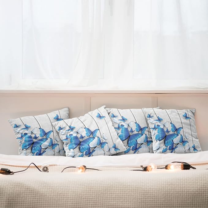 Ambesonne Butterflies Throw Pillow Cushion Case Pack of 4, Modern Accent - Image 6