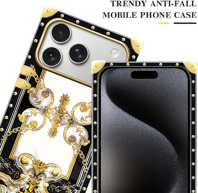 for iPhone 17 Pro Max Case Luxury Golden Decoration - Image 4