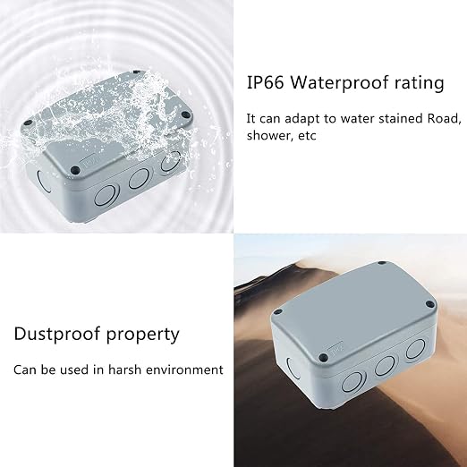 Nineleaf 6PK Outdoor Junction Box ABS Plastic Dustproof IP66 Waterproof - Image 3