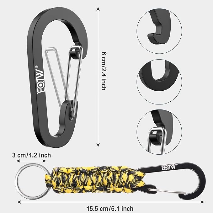 EOTW Paracord Keychain for Men Women Paracord Carabiner Backpack Keychain - Image 8