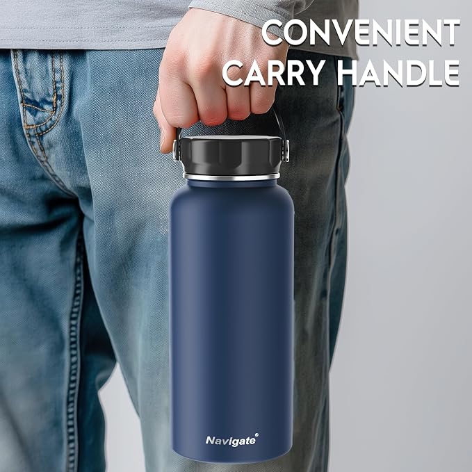 Navigate 32 oz Insulated Stainless Steel Sports Water Bottle - Image 3