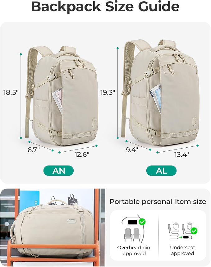 BAGSMART Travel Backpack for Women, 15.6 Inch Carry On Backpack Flight Approved - Image 4