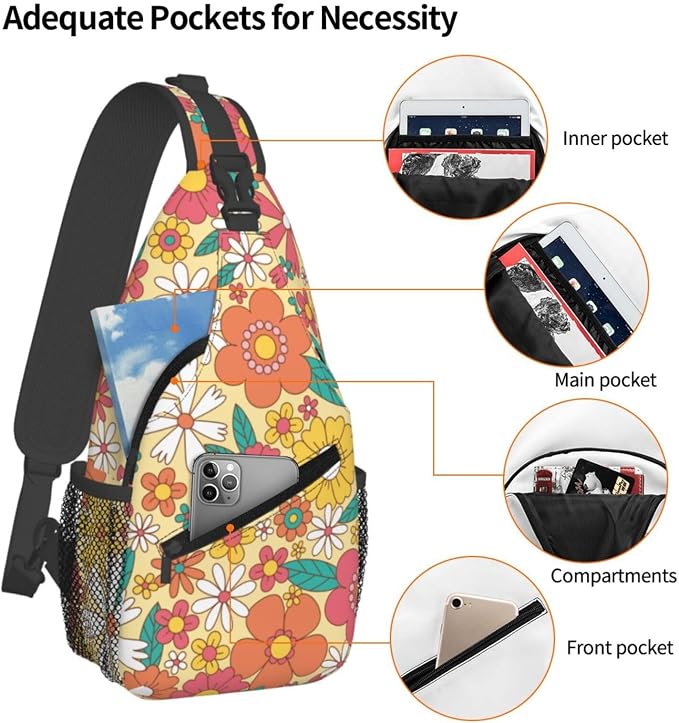 Groovy Flower Crossbody Sling Bag - Image 3