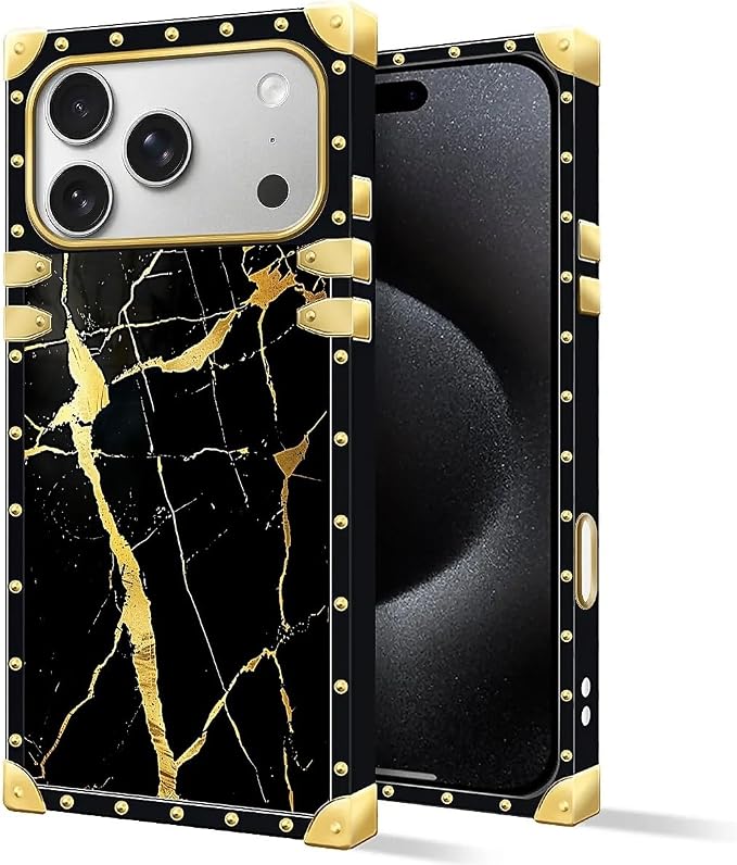 for iPhone 17 Pro Max Case Luxury Golden Decoration - Image 2