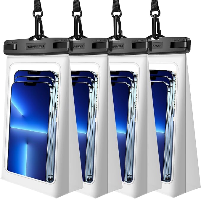 4 Pack Floating Waterproof Phone Pouch by Newppon