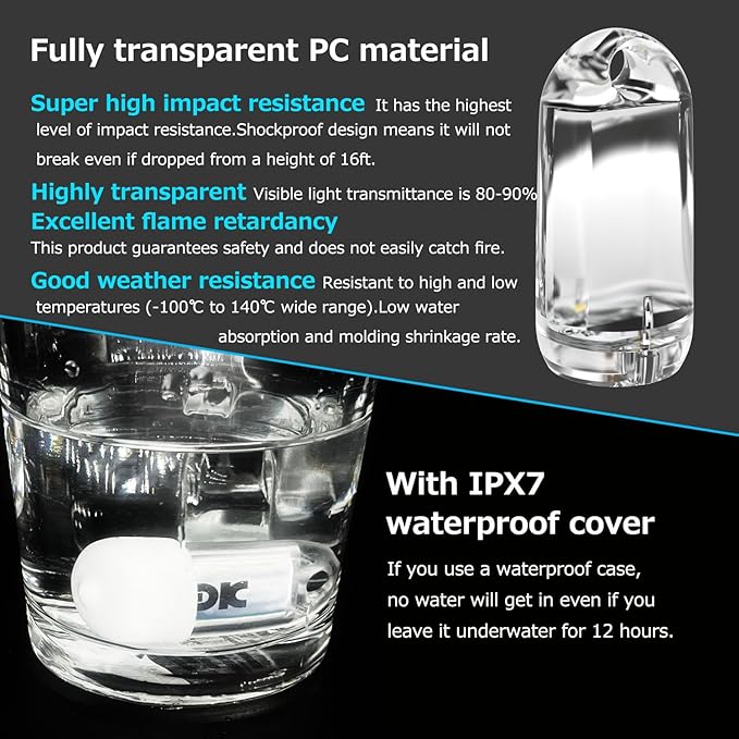 USB Mini LED Lantern, 2 Pack Waterproof EDC Keychain LED Flashlight - Image 5