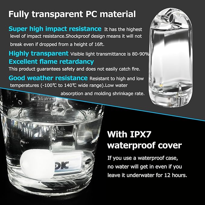 USB Mini LED Lantern, 2 Pack Waterproof EDC Keychain LED Flashlight - Image 5