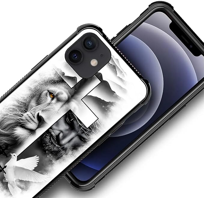for iPhone 11 Case, Lion Cross Jesus Christ Dove Pattern Graphic Design Girl - Image 5