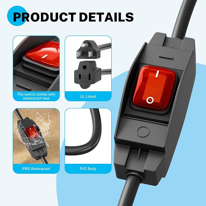 FIRMERST 1875W Outdoor Extension Cord - Image 4