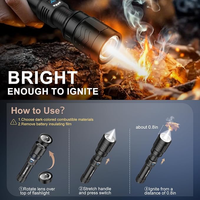 SKYFIRE Rechargeable Flashlights High Lumens - Image 2