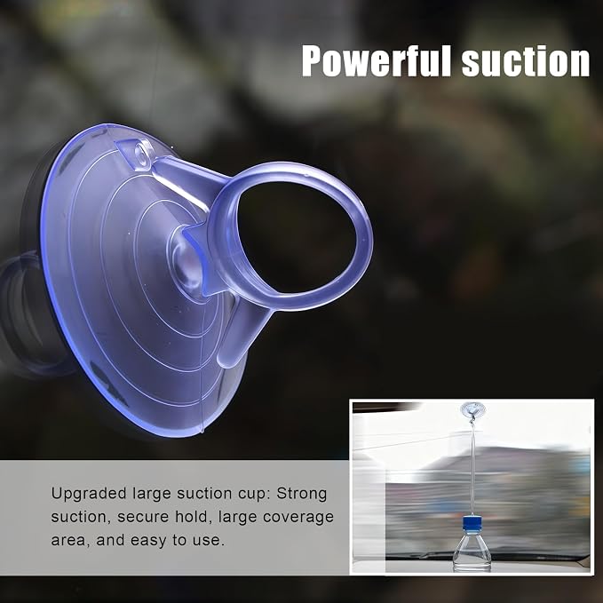 24 PCS Glass Strong Transparent Suction Cups, Windshield Sunshade Dovetail - Image 4