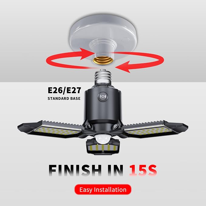 Motion Sensor Garage Light, 80W Garage Lights Ceiling Led Motion Activated - Image 6