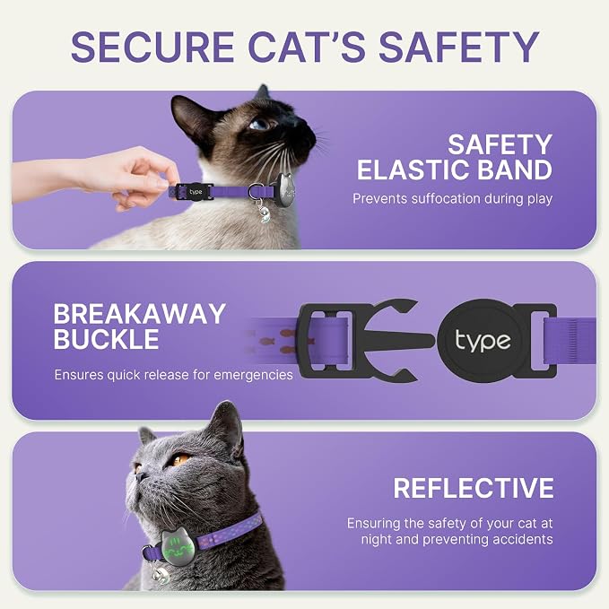 Waterproof Airtag 2nd & 1st Cat Collar, Breakaway Cat Airtag Collar - Image 4