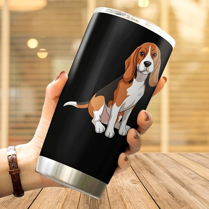 CUBICER Cartoon Beagle Dog Design 20 Oz Stainless Steel Tumbler - Image 4