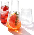 BESTSTAR 48 Pack Disposable Ribbed Origami Ripple Plastic Glasses Set by BESTSTAR