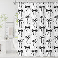 Black Bow Shower Curtain by Caheansi