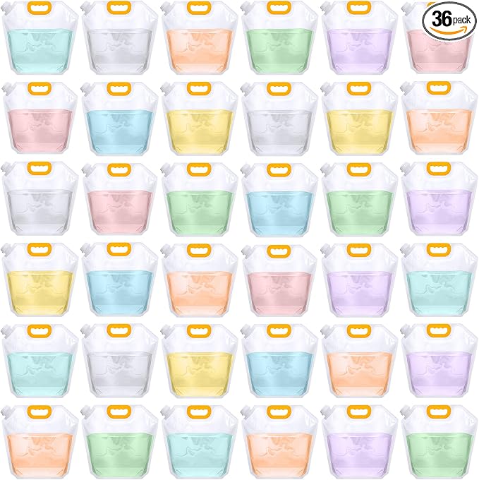 Tessco for you 36 Pcs 1.3 Gallon Collapsible Water Storage Bag Water Container by Tessco