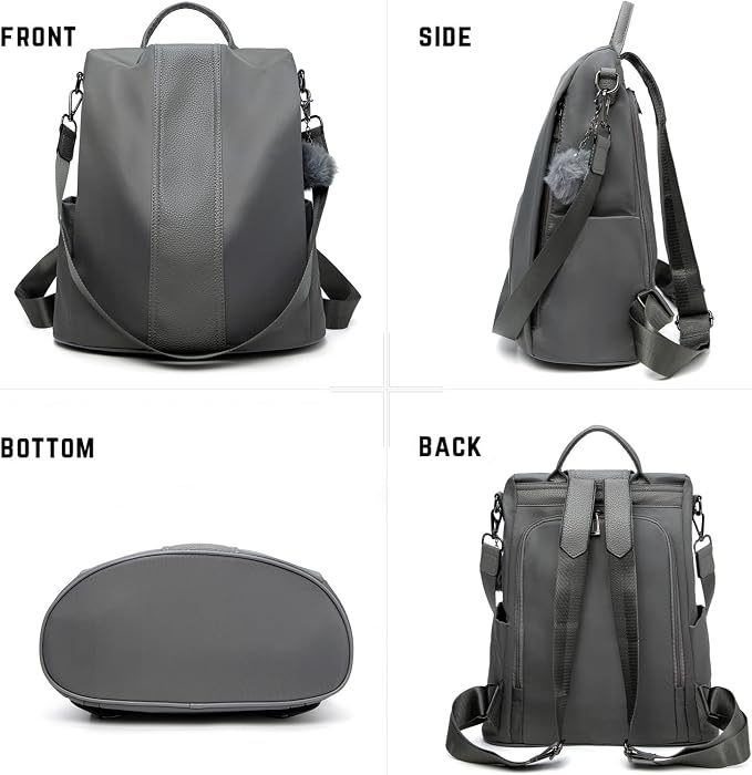 PINCNEL Women Backpack Purse Waterproof Nylon Anti-theft Rucksack Lightweight - Image 7