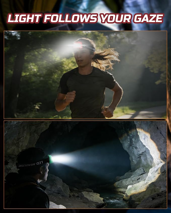 Lichamp Camping Headlamp Flashlight 4 Pack, Outdoor Battery Powered Head Lamp - Image 7