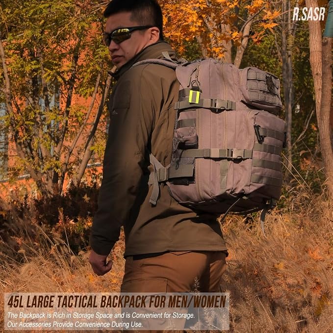 45L Tactical Backpack for Men Women, Military Assault Pack - Image 5
