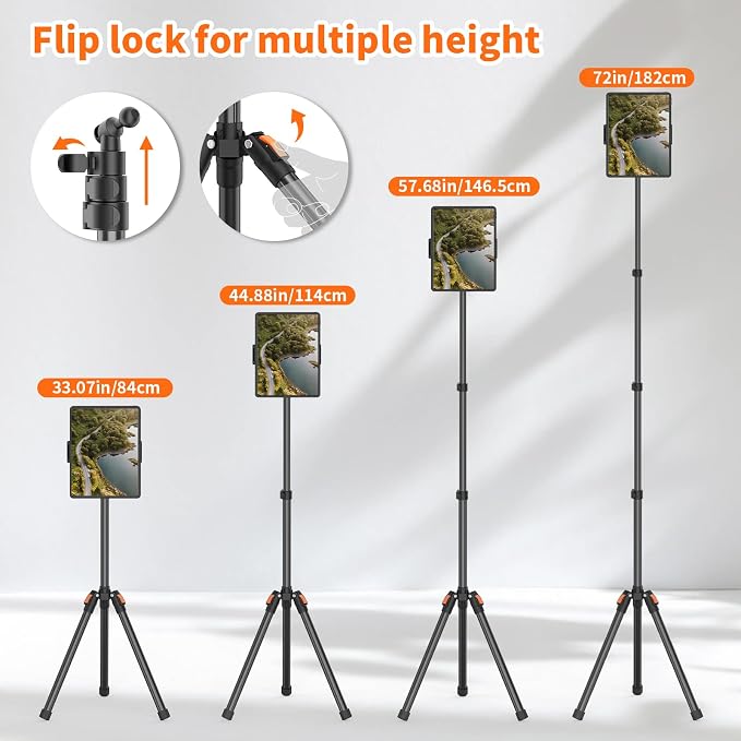 XXZU 72in Tablet Floor Stand Tripod, Tablet Stand Floor - Image 5