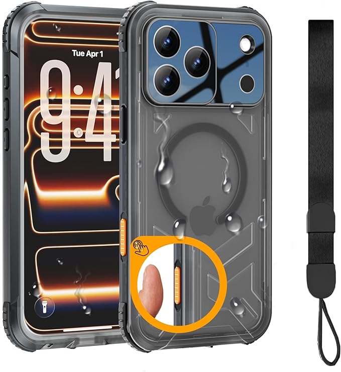 for iPhone 17 Pro Max Waterproof Case, Fit by EVCING