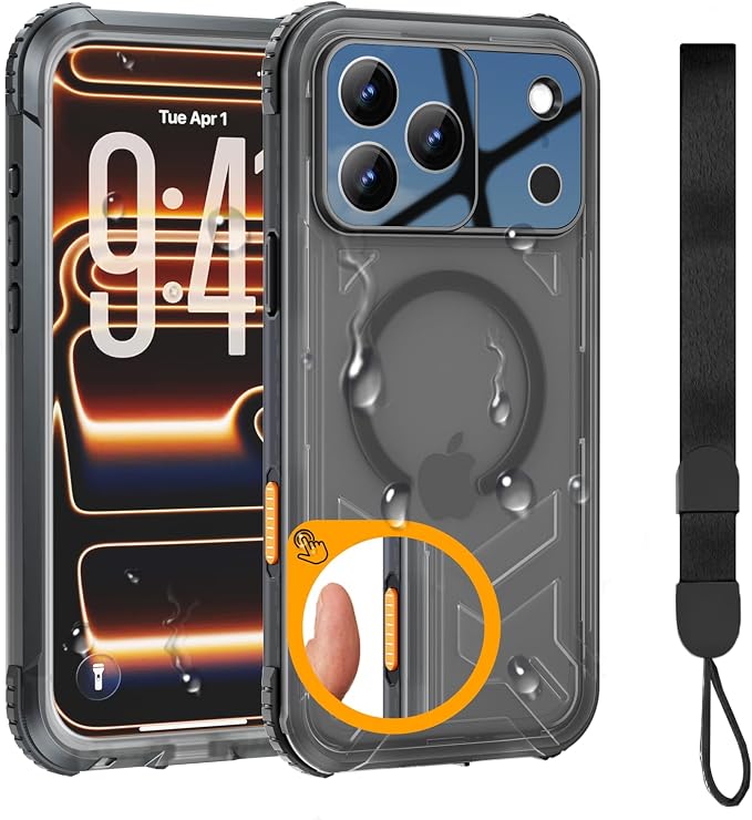 for iPhone 17 Pro Waterproof Case, Fit by EVCING
