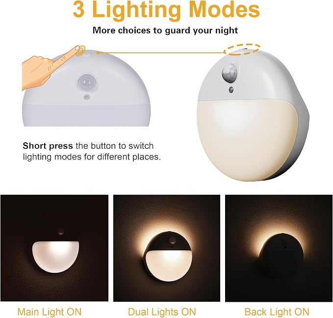 YUNLEX 2 Pack Motion Sensor Light Indoor, 2.6" Small Stick on Lights - Image 4