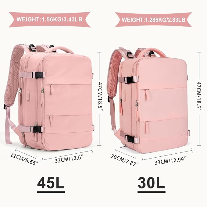 coowoz Large Travel Backpack For Women Men, Carry On Backpack, Hiking Backpack - Image 3