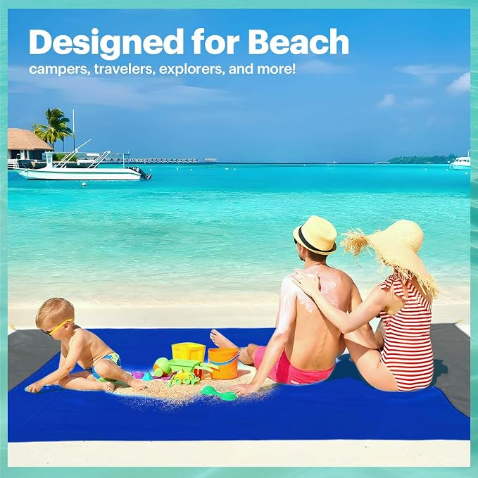 EASYFUN Beach Blanket Sandproof Oversized, Portable Picnic Mat - Image 7