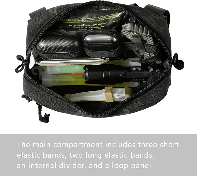 Tactical Admin Pouch Laser Cut MOLLE EDC Tool Organizer - Image 4