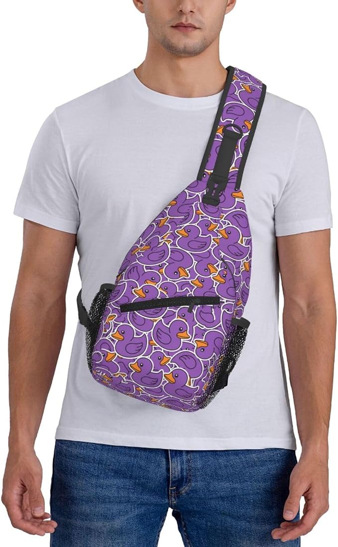 Cute Duck Sling Bag For Women Men Fashion Print Backpack Crossbody Shoulder Bag - Image 7