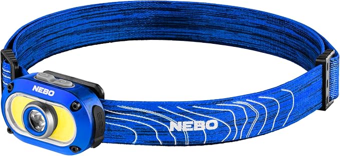 NEBO MYCRO 550+ Rechargeable Headlamp | 550 Lumens, 7 Light Modes, Water by NEBO