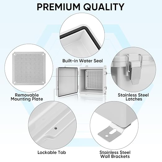 TICONN Outdoor Electrical Box Waterproof, Junction Box IP67 ABS Plastic - Image 5