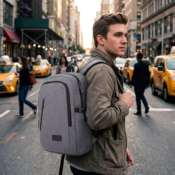 Mancro Laptop Backpack for Travel, Anti-theft Laptop Backpack for Men Business - Image 6