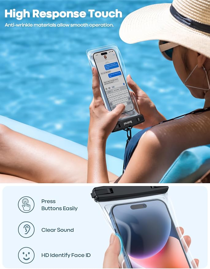 Lamicall 2PCS Waterproof Phone Pouch Floating - Image 3