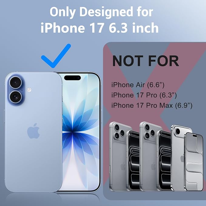 Red2Fire for iPhone 17 Case Waterproof, Phone Case 6.3" Blue/Clear - Image 7