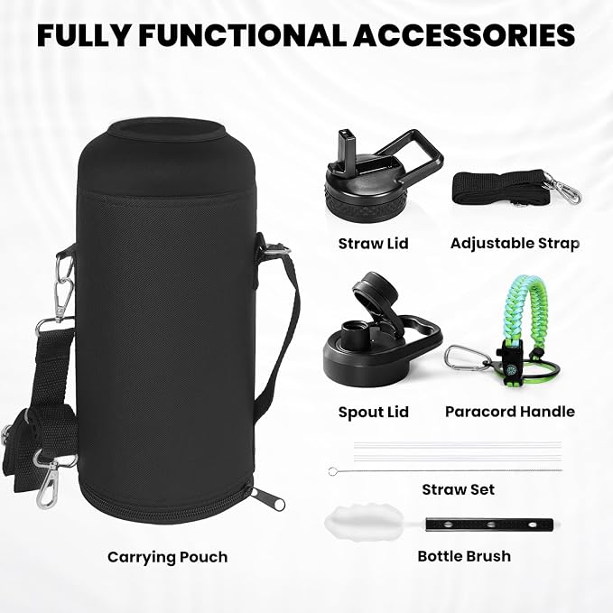 RAYMYLO Insulated Water Bottle 87 oz, Triple Wall Vacuum Stainless Steel - Image 6