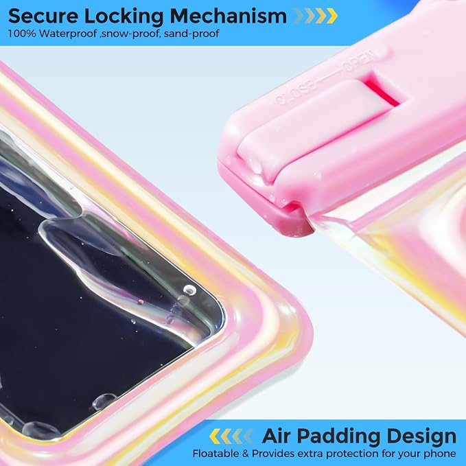 ProCase 2 Pack Floating Waterproof Phone Pouch IPX8, Universal Dry Bag Fits - Image 6