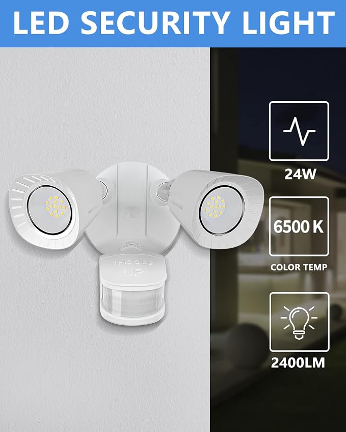 UFOND LED Security Lights Outdoor Motion Sensor Light，2400 Lumen All Aluminum - Image 4