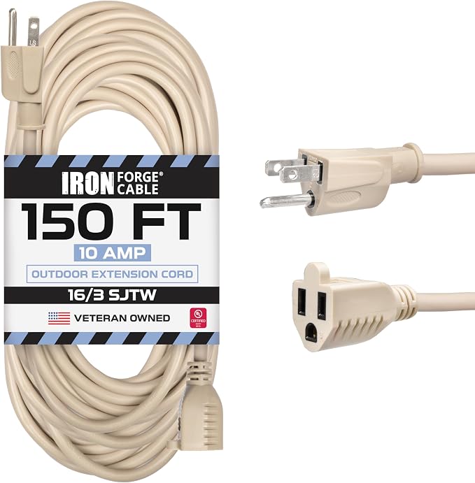 Iron Forge Cable Weatherproof 150 Ft Outdoor Extension Cord by IronForgeCable