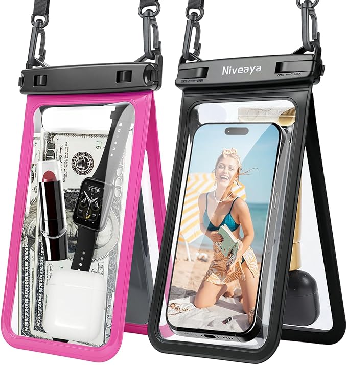 Niveaya Double Space Waterproof Phone Pouch, IPX8 Phone Case by Niveaya