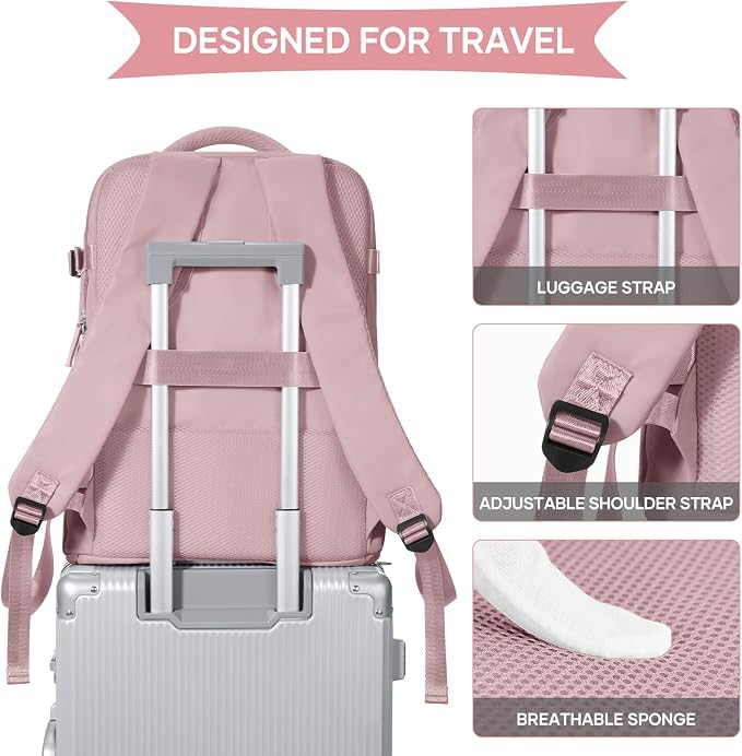 coowoz Large Travel Backpack For Women Men, Carry On Backpack Flight Approved - Image 6