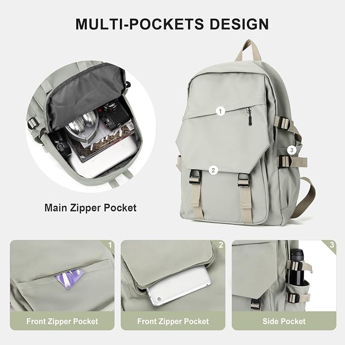 coowoz Lightweight School Backpack College Laptop Backpack - Image 4