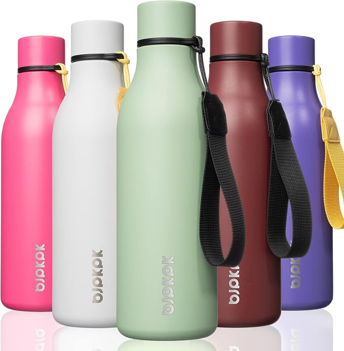 BJPKPK Insulated Water Bottles, 18 oz Stainless Steel Metal Water Bottle by BJPKPK
