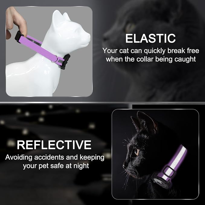 Reflective AirTag Cat Collar, Integrated Cat Tracker Collar - Image 2
