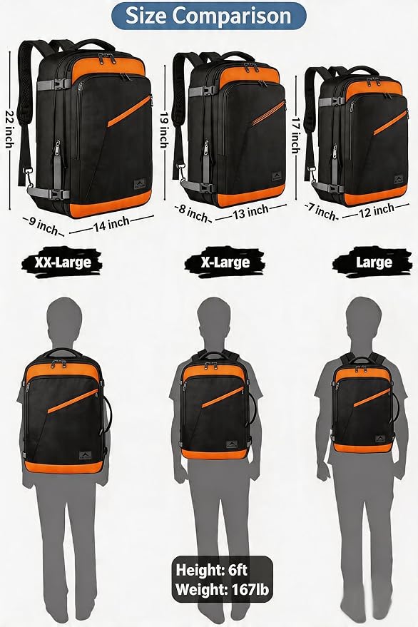 MATEIN Carry on Backpack for Airplanes, Expandable Travel Backpack Airline - Image 8