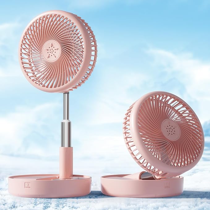 Primevolve Battery Operated Fan, Portable Rechargeable USB Floor Table Desk Fan by Primevolve