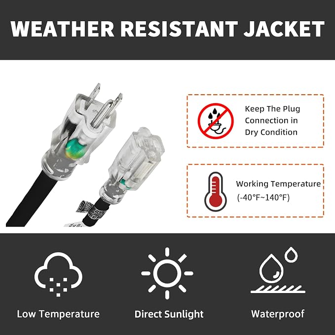 Indoor Outdoor Extension Cord Weatherproof - Image 7