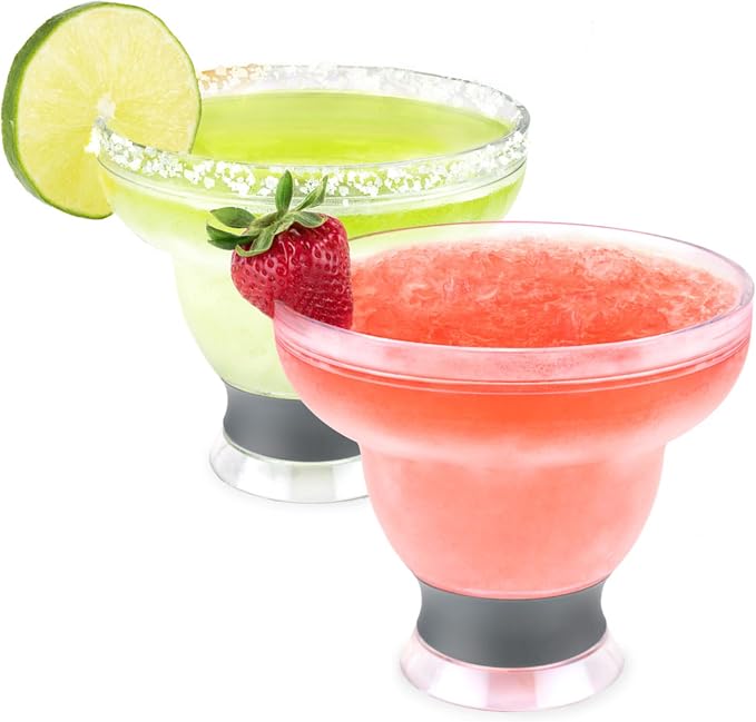 HOST FREEZE Margarita Cocktail Glasses, Frozen Cup Double Wall Insulated by HOST